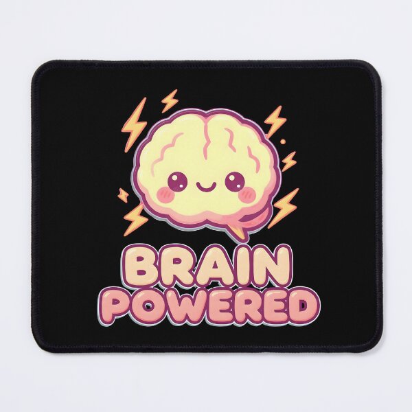 Item preview, Brain Powered Cute Kawaii Brain Illustration – Positive Energy Cartoon Design designed and sold by PureBrain.