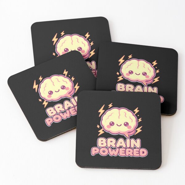 Item preview, Brain Powered Cute Kawaii Brain Illustration – Positive Energy Cartoon Design designed and sold by PureBrain.