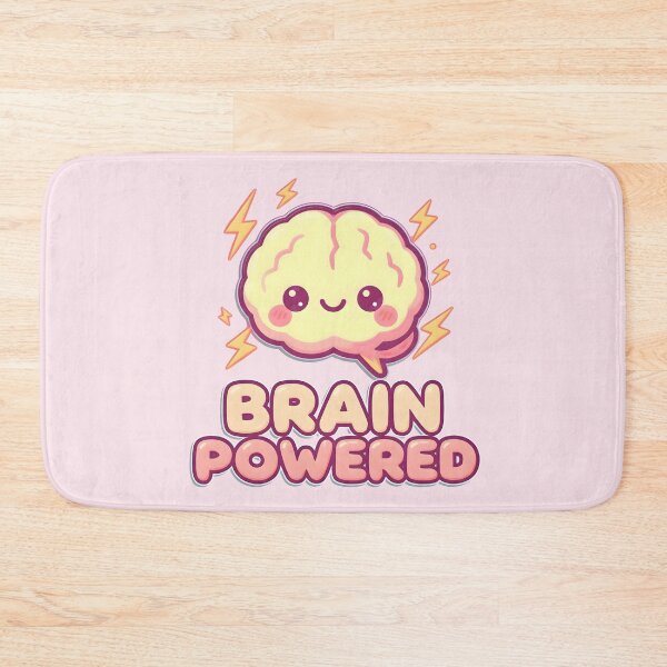 Item preview, Brain Powered Cute Kawaii Brain Illustration – Positive Energy Cartoon Design designed and sold by PureBrain.