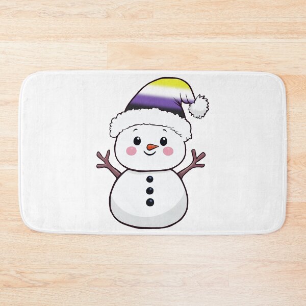 Item preview, Nonbinary Flag Santa Hat Snowpal – Cute LGBTQ Christmas Design designed and sold by Travelslightly.