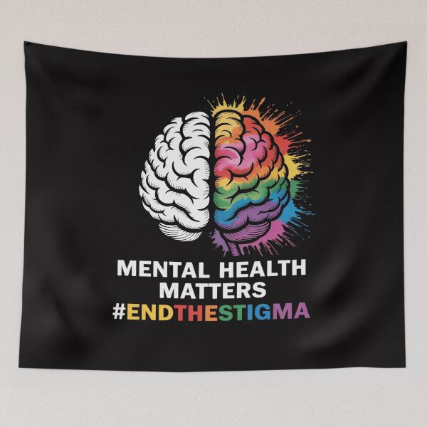 Item preview, End The Stigma Mental Health Matters Tie Dye Awareness designed and sold by GalaFunny.