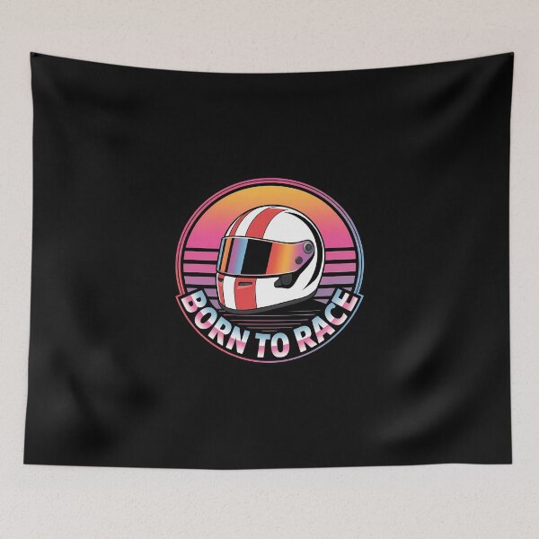 Item preview, Born To Race Retro Helmet designed and sold by ACRShop.