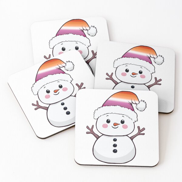 Item preview, Lesbian Flag Santa Hat Snowpal – Cute LGBTQ Christmas Design designed and sold by Travelslightly.