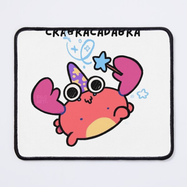 Item preview, Crabracadabra Cute Crab Wizard Pun or Cute Magician Crab Pun Sticker designed and sold by JossDesign15.