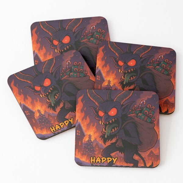 Item preview, Krampus Christmas Chaos – Dark Holiday Demon Stealing Gifts designed and sold by BlackDot Studio.