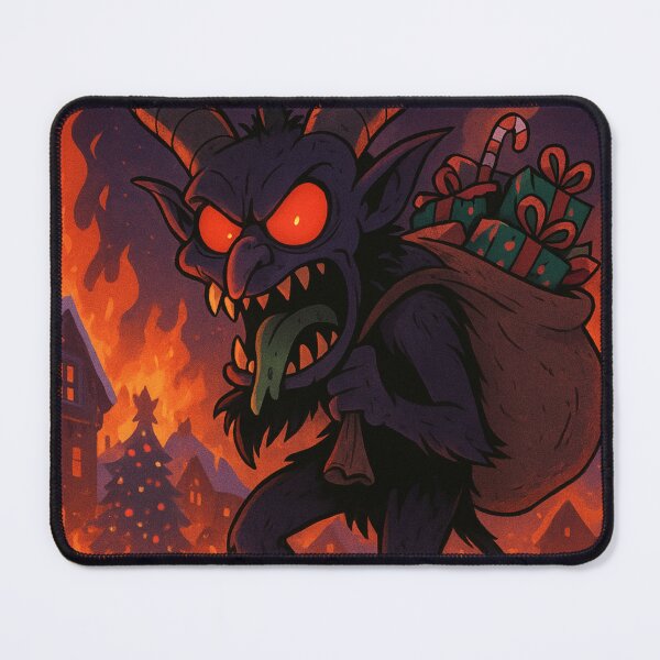 Item preview, Krampus Christmas Chaos – Dark Holiday Demon Stealing Gifts designed and sold by BlackDot Studio.