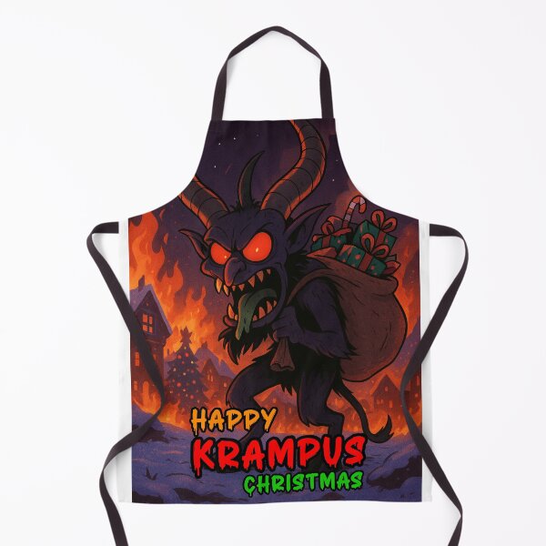 Item preview, Krampus Christmas Chaos – Dark Holiday Demon Stealing Gifts designed and sold by BlackDot Studio.