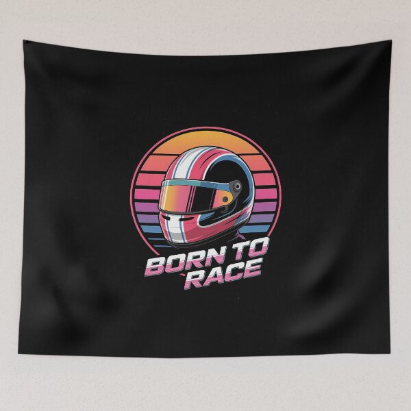 Item preview, Born To Race Retro Helmet designed and sold by ACRShop.