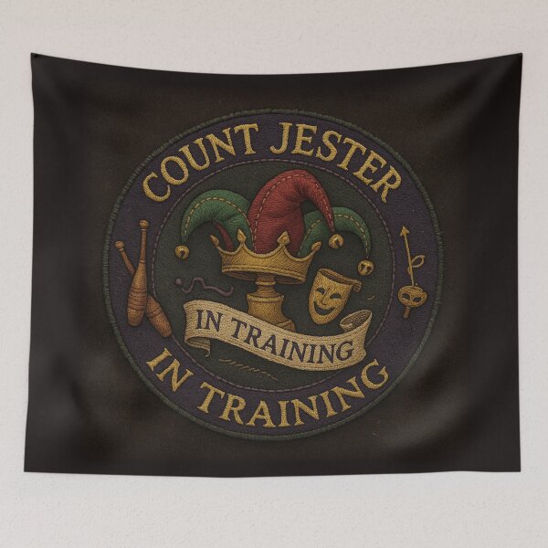 Item preview, Count Jester in Training • Fantasy Humor Crest Patch Design designed and sold by fairmaiden7.