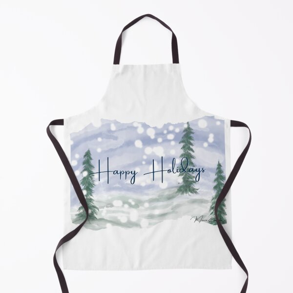 Item preview, Happy Holidays Winter Trees Snowy Landscape designed and sold by TheIndigoMelody.