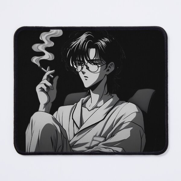 Item preview, 90s Anime Guy Smoking - Retro Lo-Fi Style designed and sold by artandcats10.