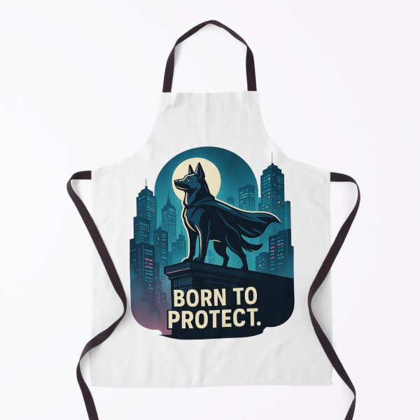 Item preview, Heroic Rooftop Dog – “Born to Protect” Cinematic Neon Night Design designed and sold by PawWave.