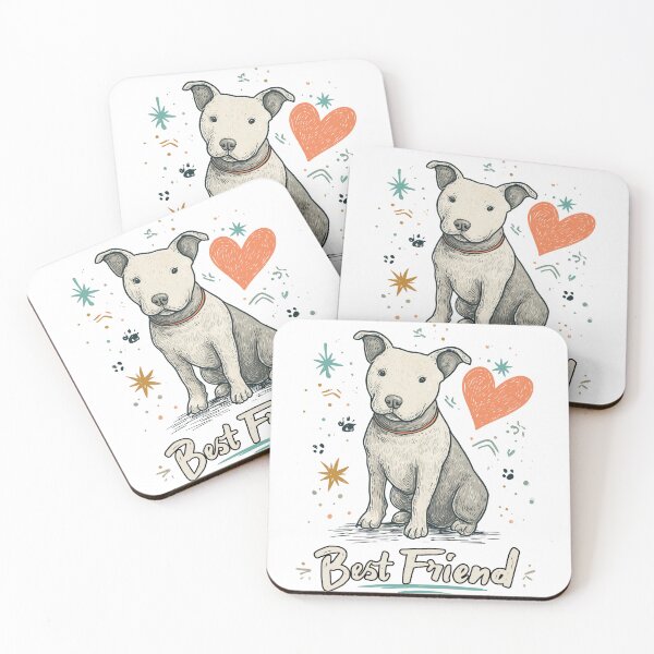 Item preview, Best Friend Pitbull – Retro Hand-Drawn Dog Lover Art designed and sold by Barrivey.