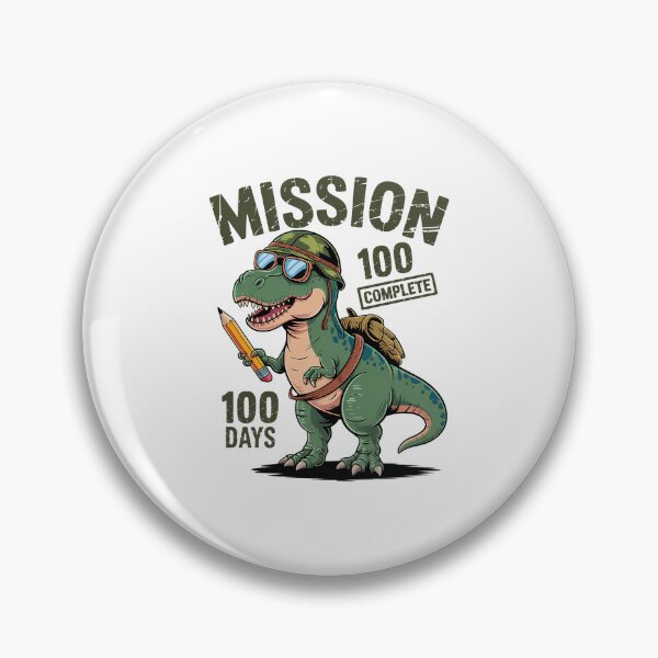 Item preview, Mission 100 Days Complete Camo T Rex 100 Days Of School Boy  designed and sold by RayArmstrong.