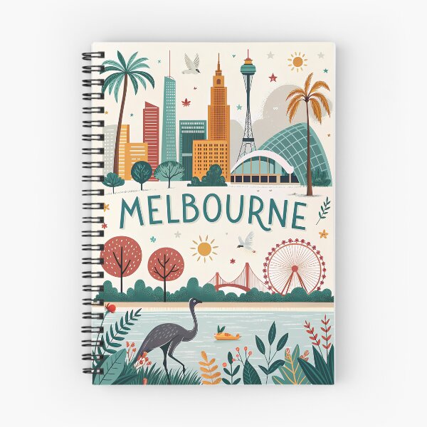 Item preview, Colorful Melbourne Cityscape – Australia Nature & Landmarks Art designed and sold by Witsprings.