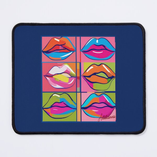 Item preview, "Vibrant Pop Art Lips Grid" designed and sold by Artisticanvas.
