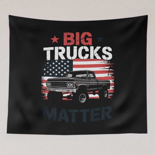 Item preview, Big Trucks Matter Love Lifted Truck American Flag designed and sold by RustsyMin.
