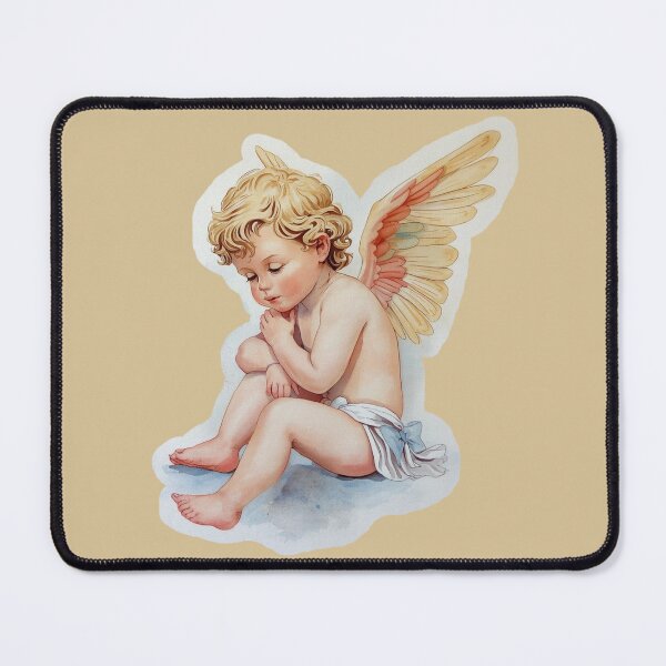 Item preview, Little Angel in Thoughtful Pose designed and sold by VeLuMi.