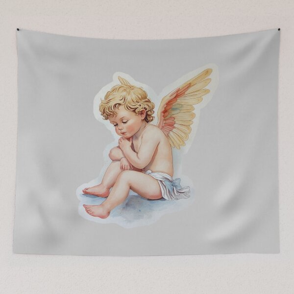 Item preview, Little Angel in Thoughtful Pose designed and sold by VeLuMi.