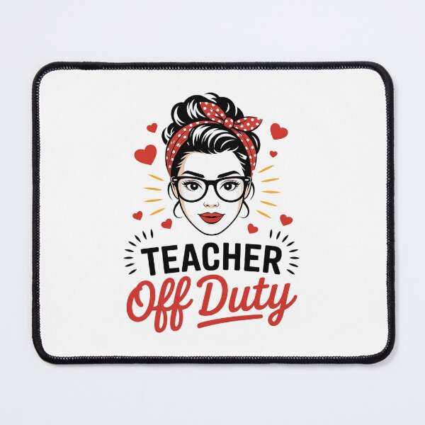 Item preview, Womens Teacher Off Duty Happy Last Day Of School Messy Bun Beach designed and sold by HaileyRobel.