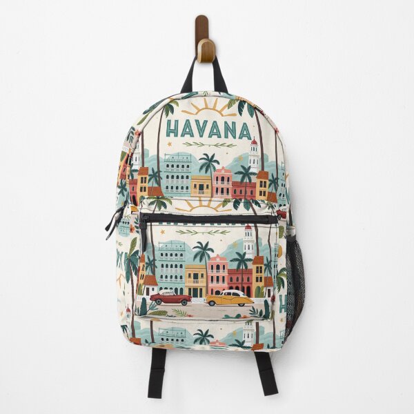 Item preview, Vintage Havana Cuba Travel Poster – Retro Cars & Colonial Architecture designed and sold by Witsprings.