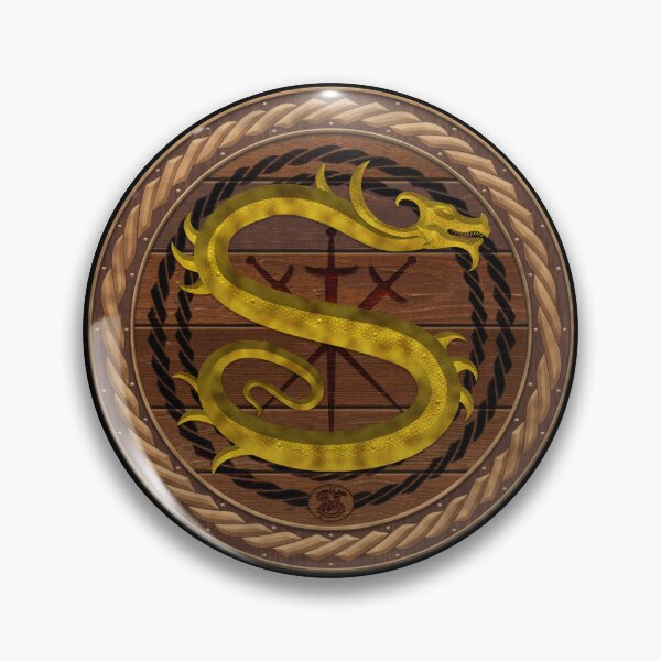 Item preview, Letter S of the Dragonfont Initial Capital Monogram on Shield Frame Copper 1 designed and sold by Swabcraft.