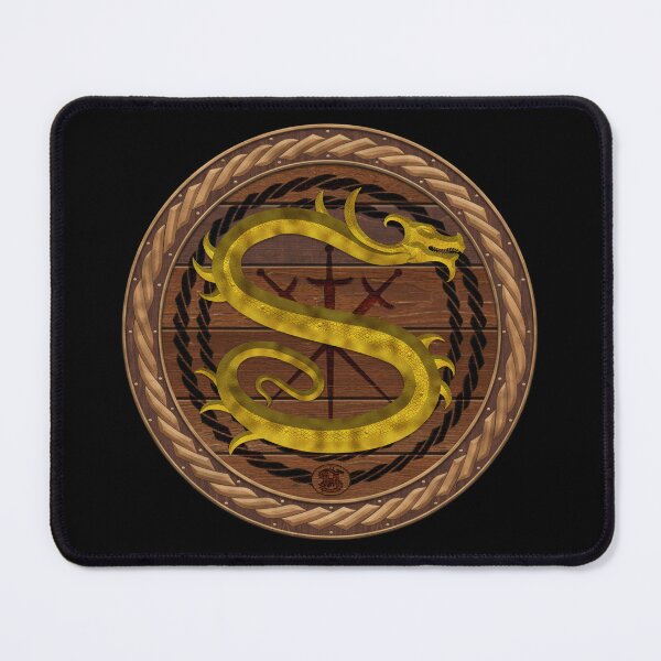 Item preview, Letter S of the Dragonfont Initial Capital Monogram on Shield Frame Copper 1 designed and sold by Swabcraft.