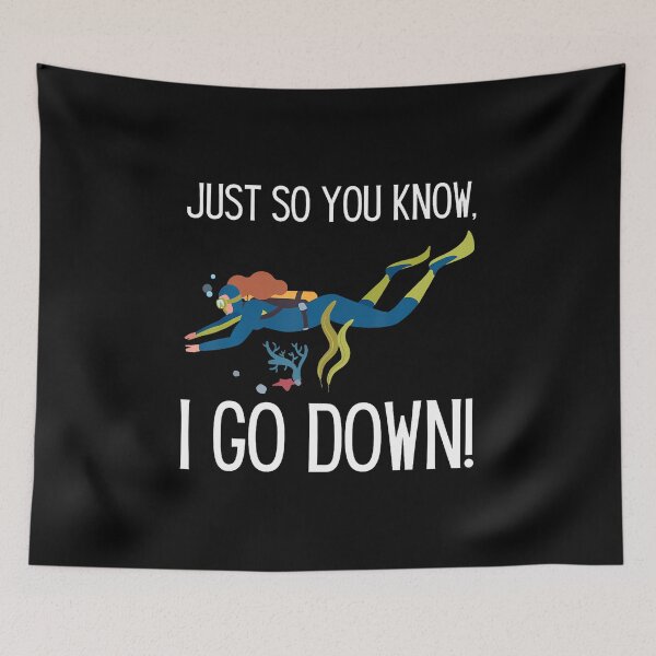 Item preview, Go Down Funny Cave Diving And Cave Diver designed and sold by SarahLeanne1.