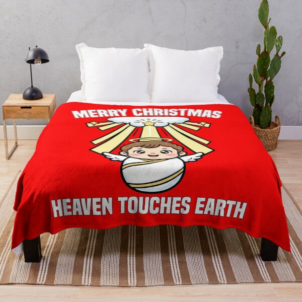 Item preview, MERRY CHRISTMAS - HEAVEN TOUCHES EARTH | Holy Birth Christmas Design | Christian Nativity designed and sold by KEF Custom.