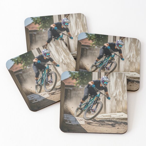 Item preview, Fearless Female Rider Charges Through Urban Chaos. designed and sold by Hinson MTB Visuals.
