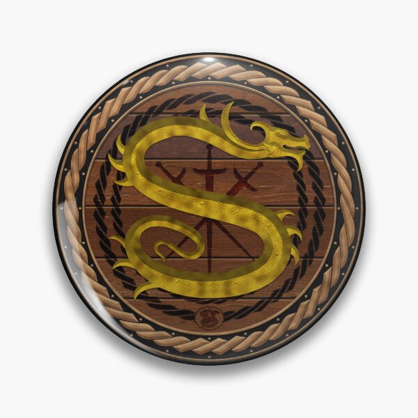 Item preview, Letter S of the Dragonfont Initial Capital Monogram on Shield Frame Copper 2 designed and sold by Swabcraft.