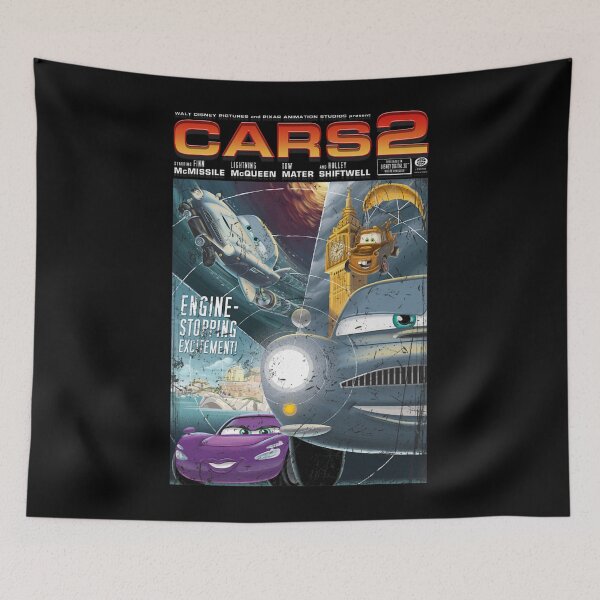 Item preview, Disney Pixar Cars 2 Engine-Stopping Excitement Retro Poster  designed and sold by AmareAlfr.