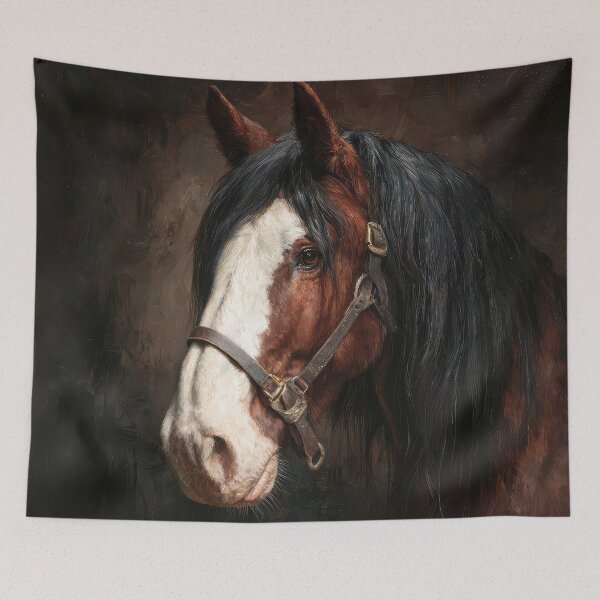 Item preview, Bay Shire Horse Portrait designed and sold by Elisabeth Lucas.