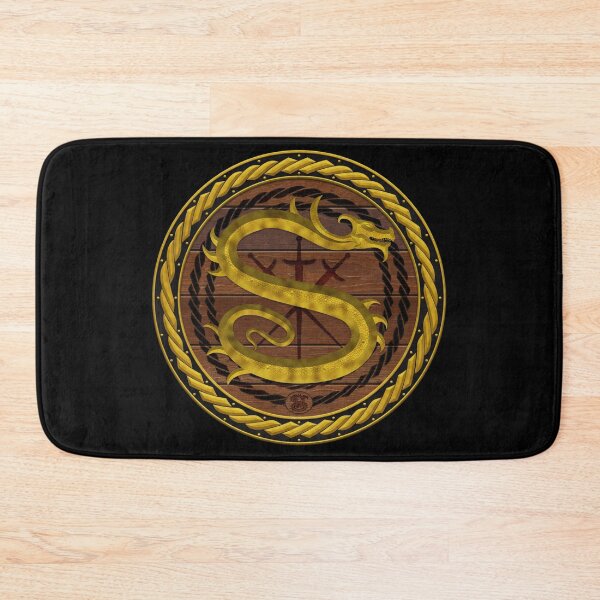 Item preview, Letter S of the Dragonfont Initial Capital Monogram on Shield Frame Gold 2 designed and sold by Swabcraft.