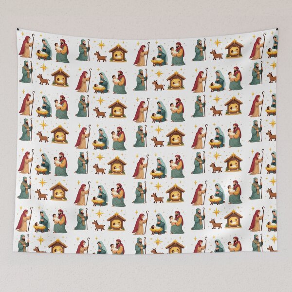 Item preview, Cute Nativity Scene Sticker Pack | Hand-Drawn Christmas Jesus designed and sold by ebocraft.