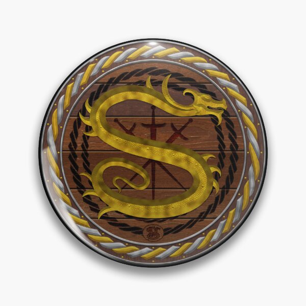 Item preview, Letter S of the Dragonfont Initial Capital Monogramon Shield Frame Gold and Silver 1 designed and sold by Swabcraft.