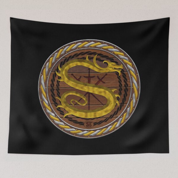 Item preview, Letter S of the Dragonfont Initial Capital Monogramon Shield Frame Gold and Silver 1 designed and sold by Swabcraft.