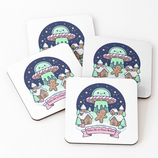 Item preview, Take Me to Your Baker — Gingerbread UFO Kawaii Christmas designed and sold by gstevensonart.