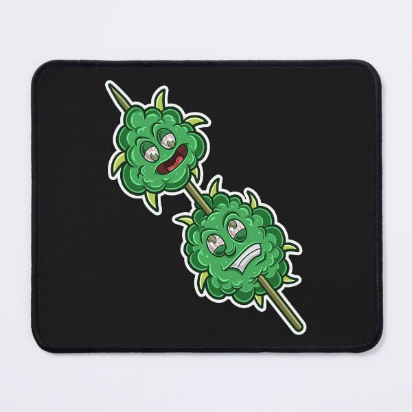 Item preview, Two weed buds Cartoon Character in one shot by looking at each other and getting angry designed and sold by tedykurniawan12.