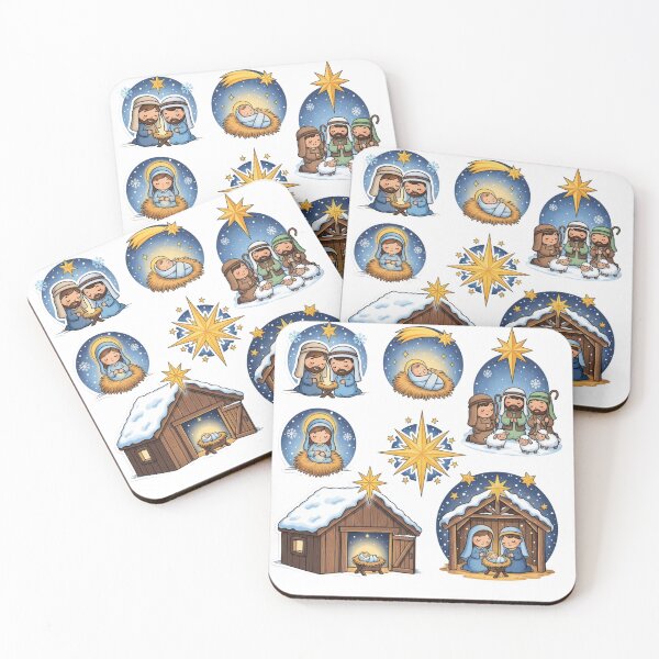 Item preview, Hand-Drawn Nativity Sticker Pack (6) | Cute & Colorful Christmas Holiday designed and sold by ebocraft.