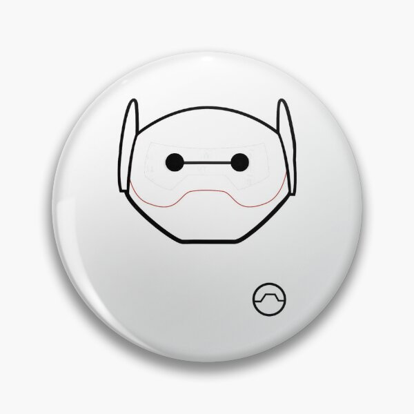 Item preview, Baymax Minimal Robot Mask – Futuristic Tech Face Icon Art designed and sold by CedriMark.