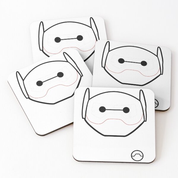 Item preview, Baymax Minimal Robot Mask – Futuristic Tech Face Icon Art designed and sold by CedriMark.