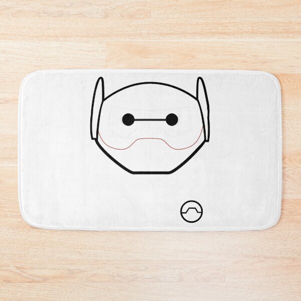 Item preview, Baymax Minimal Robot Mask – Futuristic Tech Face Icon Art designed and sold by CedriMark.