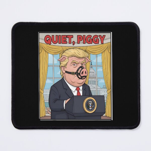 Item preview, Quiet Piggy Anti Trump, Funny Liberal Democrat Political Protest Resistance designed and sold by judithcooley.