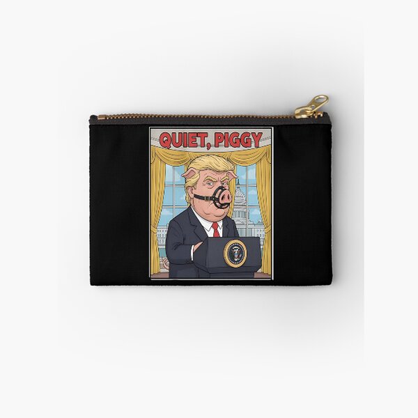 Item preview, Quiet Piggy Anti Trump, Funny Liberal Democrat Political Protest Resistance designed and sold by judithcooley.