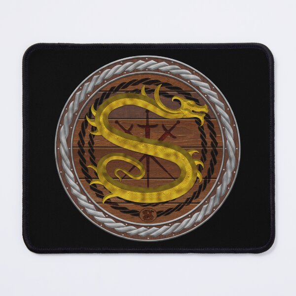 Item preview, Letter S of the Dragonfont Initial Capital Monogram on Shield Frame Silver 1 designed and sold by Swabcraft.
