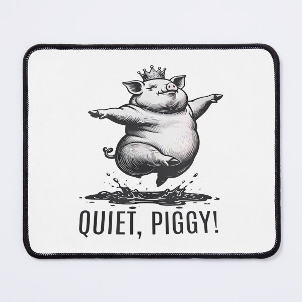 Item preview, Quiet Piggy Meme Anti Trump Satirical POTUS Parody Art Funny Political Humor designed and sold by judithcooley.