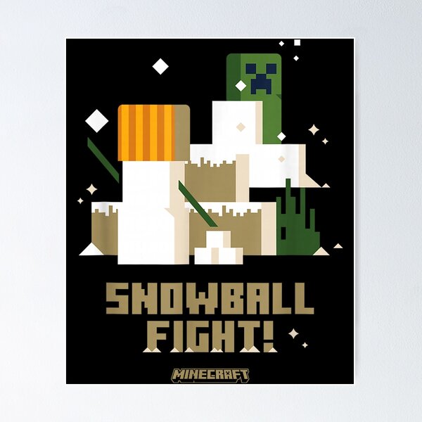 Item preview, Minecraft Christmas Snowball Fight! Snow Golem VS Creeper  designed and sold by CedriMark.