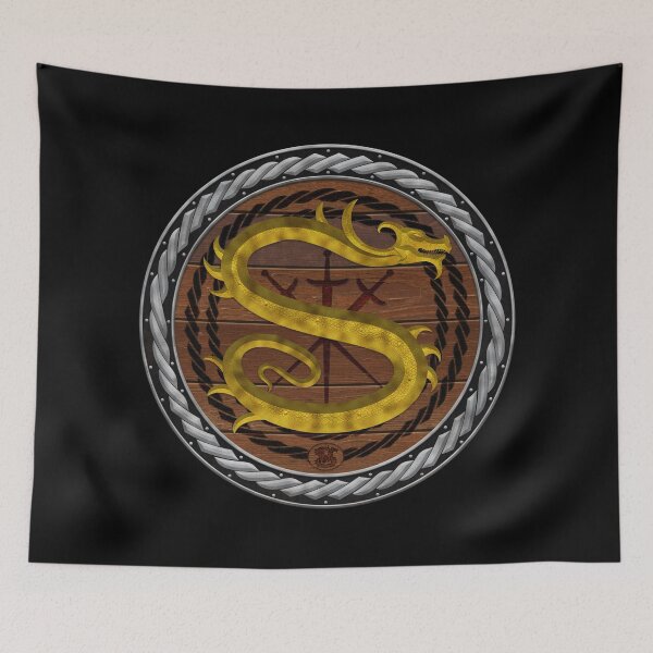 Item preview, Letter S of the Dragonfont Initial Capital Monogram on Shield Frame Silver 2 designed and sold by Swabcraft.
