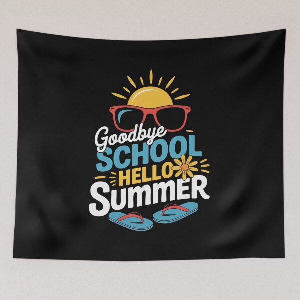 Item preview, Goodbye School Hello Summer Happy Last Day Teacher Students  designed and sold by khorbiasieno.
